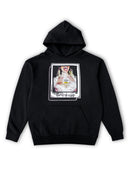 Trap & Nap Polaroid Hoodie in black — front view with graphic